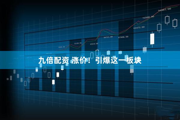 九倍配资 涨价！引爆这一板块
